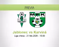 Pronóstico Jablonec Karviná (21 febrero 2026)