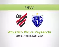 Pronóstico Athletico PR Paysandu (03 agosto 2025)