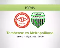 Pronóstico Tombense Metropolitano (29 julio 2025)