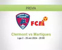 Pronóstico Clermont Martigues (25 octubre 2024)