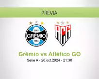 Pronóstico Grêmio Atlético GO (26 octubre 2024)