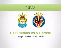 Pronóstico Las Palmas Villarreal (08 febrero 2025)