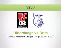 Pronóstico Differdange Drita (15 julio 2025)