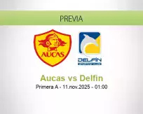 Pronóstico Aucas Delfin (10 noviembre 2025)