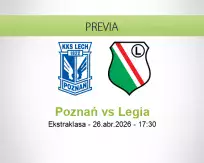 Pronóstico Poznań Legia (26 abril 2026)