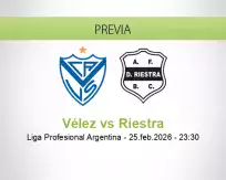 Pronóstico Vélez Riestra (25 febrero 2026)
