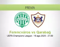 Pronóstico Ferencváros Qarabağ (19 agosto 2025)