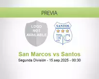 Pronóstico San Marcos Santos (14 septiembre 2025)