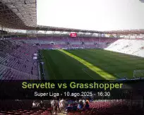 Pronóstico Servette Grasshopper (10 agosto 2025)
