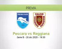 Pronóstico Pescara Reggiana (20 diciembre 2025)