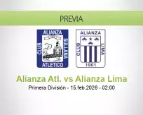 Pronóstico Alianza Atl. Alianza Lima (14 febrero 2026)