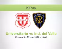 Universitario vs Ind. del Valle
