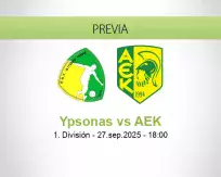 Pronóstico Ypsonas AEK (27 septiembre 2025)