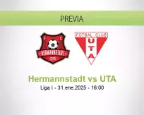 Pronóstico Hermannstadt UTA (31 enero 2025)