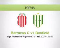 Pronóstico Barracas C Banfield (01 febrero 2025)