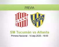 Pronóstico SM Tucumán Atlanta (14 septiembre 2025)