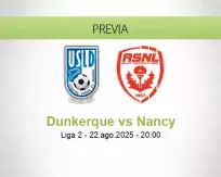 Pronóstico Dunkerque Nancy (22 agosto 2025)