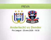 Pronóstico Anderlecht Dender (25 enero 2026)