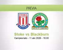 Pronóstico Stoke Blackburn (11 abril 2026)