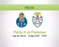 Pronóstico Porto II Feirense (10 agosto 2025)