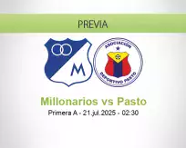 Pronóstico Millonarios Pasto (10 septiembre 2025)
