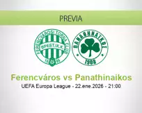 Pronóstico Ferencváros Panathinaikos (22 enero 2026)