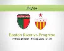 Pronóstico Boston River Progreso (31 agosto 2025)