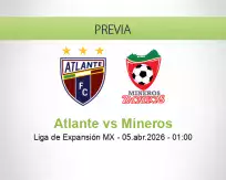 Pronóstico Atlante Mineros (04 abril 2026)