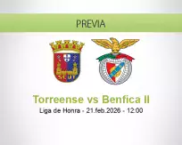 Pronóstico Torreense Benfica II (21 febrero 2026)