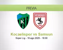 Pronóstico Kocaelispor Samsun (16 agosto 2025)