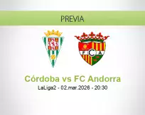 Pronóstico Córdoba FC Andorra (02 marzo 2026)