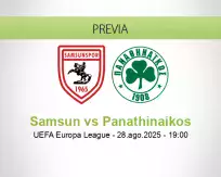 Pronóstico Samsun Panathinaikos (28 agosto 2025)