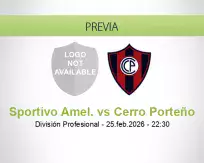 Sportivo Amel. vs Cerro Porteño