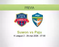 Pronóstico Suwon Paju (29 marzo 2026)