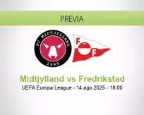 Pronóstico Midtjylland Fredrikstad (14 agosto 2025)