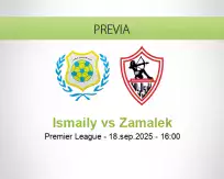 Pronóstico Ismaily Zamalek (18 septiembre 2025)