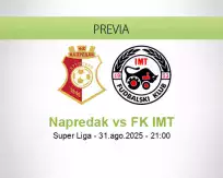 Pronóstico Napredak FK IMT (31 agosto 2025)