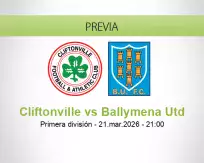 Pronóstico Cliftonville Ballymena Utd (21 marzo 2026)