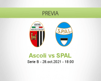 Pronóstico Ascoli SPAL (28 octubre 2021)