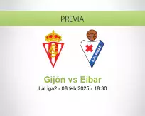 Pronóstico Gijón Eibar (08 febrero 2025)