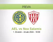 Pronóstico AEL Nea Salamis (24 abril 2024)