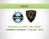 Pronóstico Grêmio Ind. del Valle (14 abril 2021)