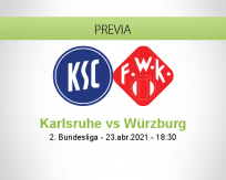 Pronóstico Karlsruhe Würzburg (23 abril 2021)