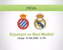 Pronóstico Espanyol Real Madrid (01 febrero 2025)