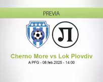 Pronóstico Cherno More Lok Plovdiv (08 febrero 2025)