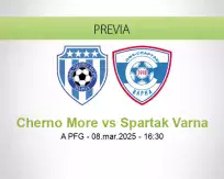 Pronóstico Cherno More Spartak Varna (08 marzo 2025)