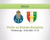 Pronóstico Porto Estrela Amadora (16 diciembre 2024)