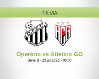 Pronóstico Operário Atlético GO (22 julio 2025)