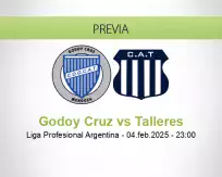 Pronóstico Godoy Cruz Talleres (04 febrero 2025)