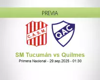 Pronóstico SM Tucumán Quilmes (28 septiembre 2025)